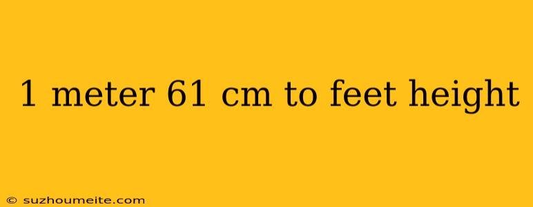 1 Meter 61 Cm To Feet Height