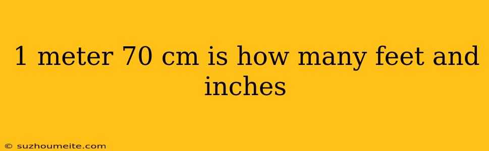 1 Meter 70 Cm Is How Many Feet And Inches