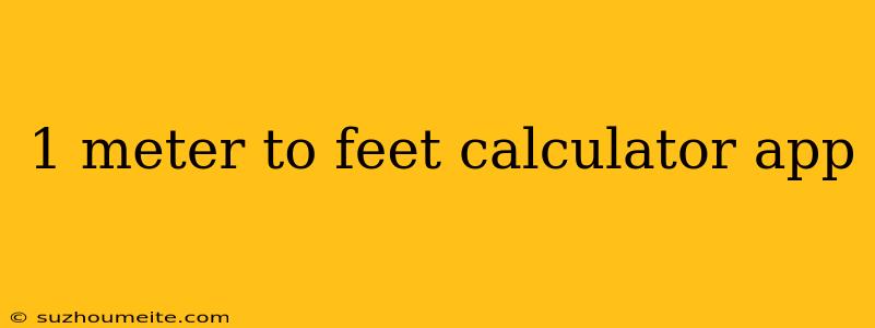 1 Meter To Feet Calculator App