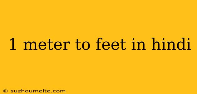 1 Meter To Feet In Hindi