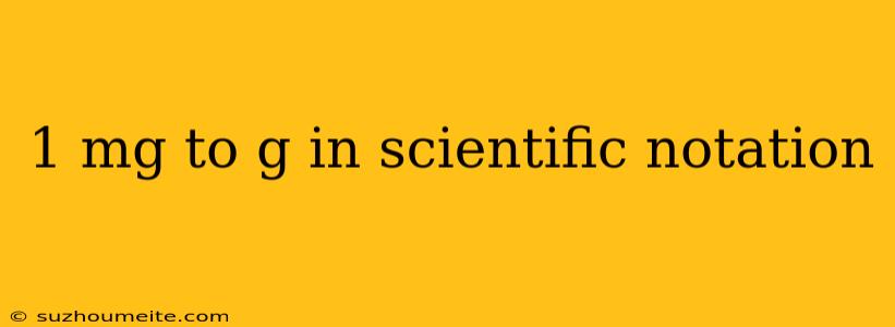 1 Mg To G In Scientific Notation