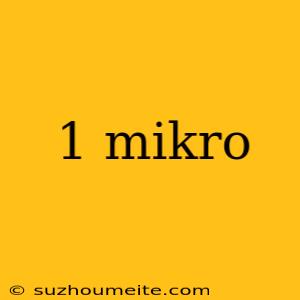 1 Mikro