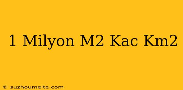 1 Milyon M2 Kaç Km2