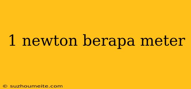 1 Newton Berapa Meter