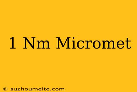 1 Nm = Micromet