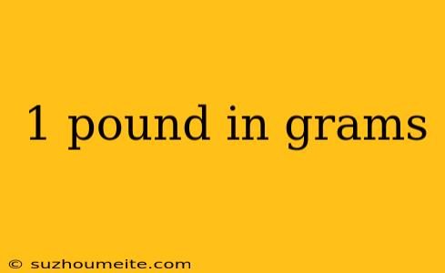 1 Pound In Grams