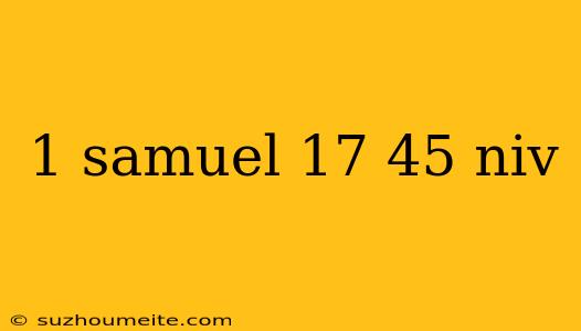 1 Samuel 17 45 Niv