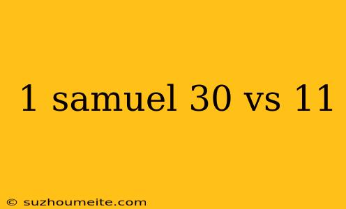 1 Samuel 30 Vs 11