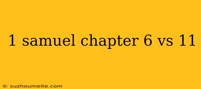 1 Samuel Chapter 6 Vs 11