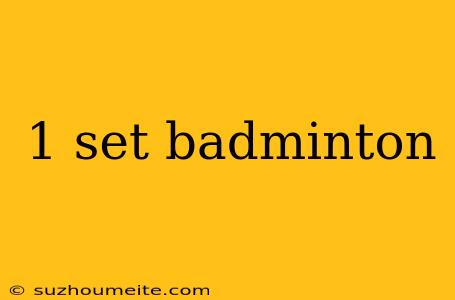 1 Set Badminton