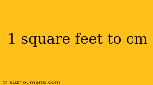 1 Square Feet To Cm