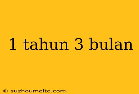 1 Tahun 3 Bulan