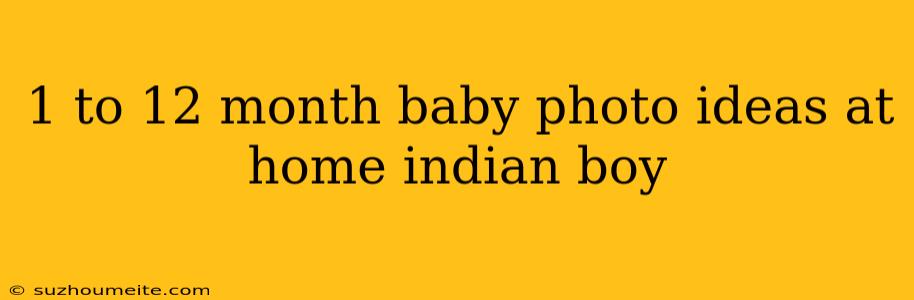 1 To 12 Month Baby Photo Ideas At Home Indian Boy