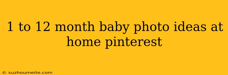 1 To 12 Month Baby Photo Ideas At Home Pinterest