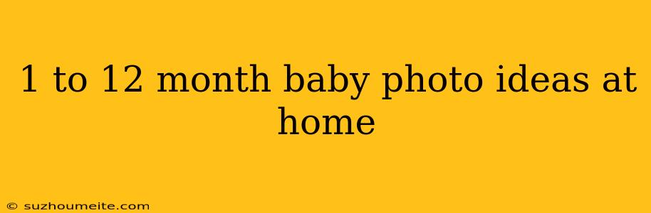 1 To 12 Month Baby Photo Ideas At Home