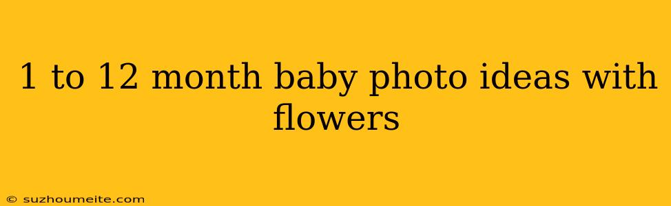 1 To 12 Month Baby Photo Ideas With Flowers