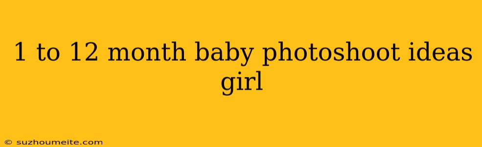 1 To 12 Month Baby Photoshoot Ideas Girl