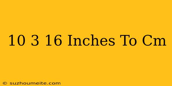 10 3/16 Inches To Cm