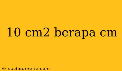 10 Cm2 Berapa Cm