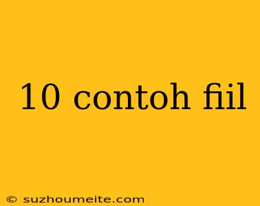 10 Contoh Fiil