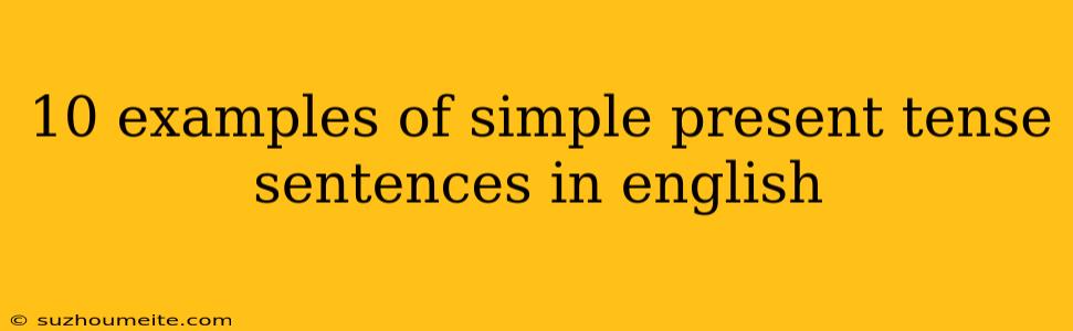 10 Examples Of Simple Present Tense Sentences In English