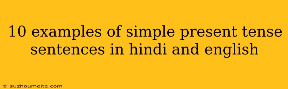 10 Examples Of Simple Present Tense Sentences In Hindi And English