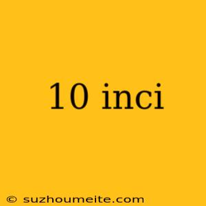 10 Inci