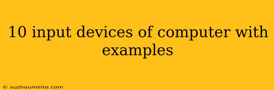 10 Input Devices Of Computer With Examples