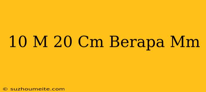 10 M + 20 Cm Berapa Mm