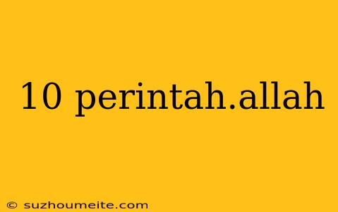 10 Perintah.allah