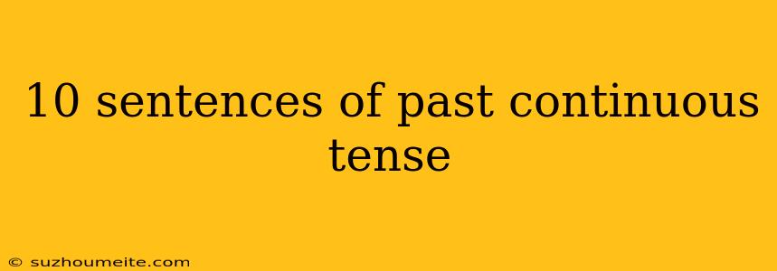 10 Sentences Of Past Continuous Tense