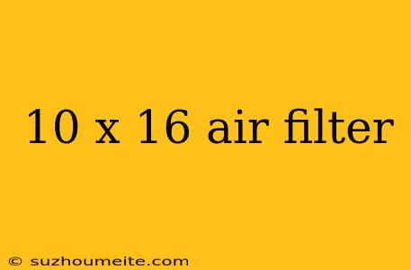 10 X 16 Air Filter