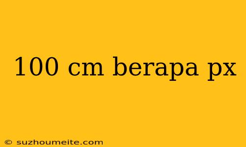 100 Cm Berapa Px