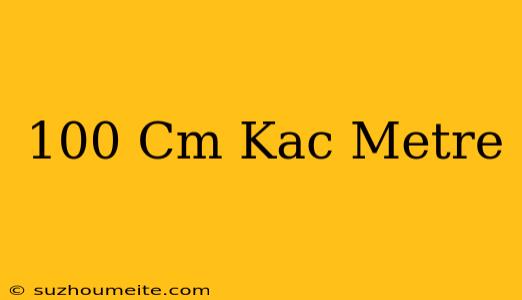 100 Cm Kaç Metre