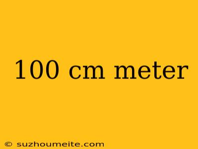 100 Cm Meter