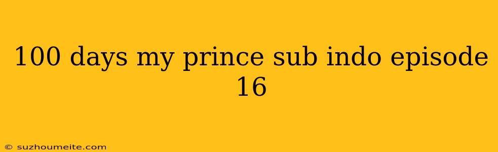 100 Days My Prince Sub Indo Episode 16