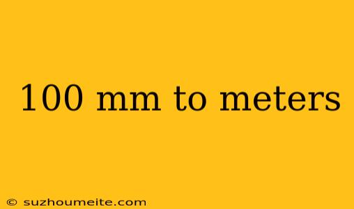 100 Mm To Meters