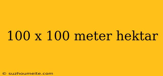 100 X 100 Meter Hektar