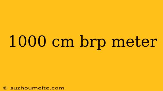 1000 Cm Brp Meter