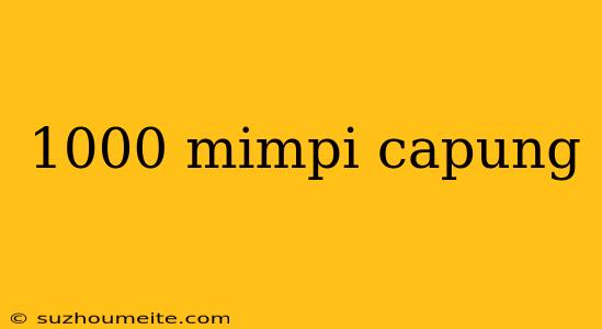 1000 Mimpi Capung