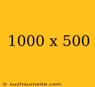 1000 X 500