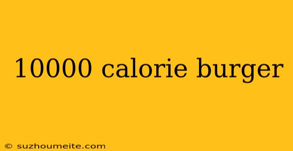 10000 Calorie Burger