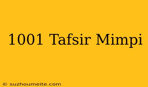 1001+tafsir+mimpi