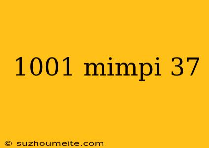 1001 Mimpi 37