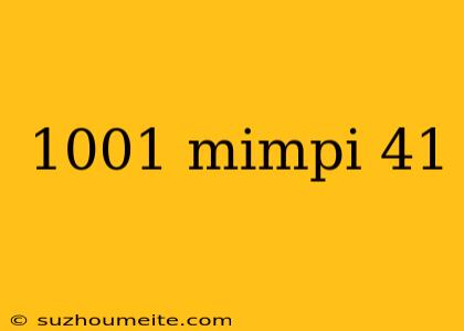 1001 Mimpi 41