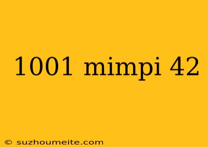 1001 Mimpi 42