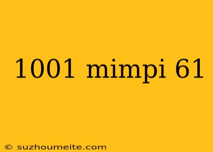 1001 Mimpi 61