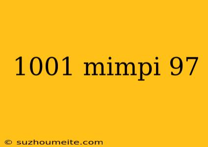 1001 Mimpi 97