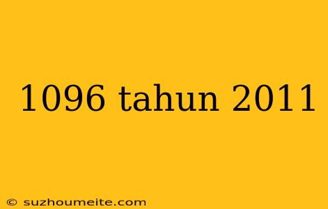 1096 Tahun 2011