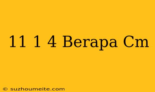 11 1/4 Berapa Cm